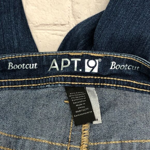 NWT Apt. 9 Women Mid Rise Bootcut Jeans Size 10 Blue Denim M189 -1 - Picture 8 of 16